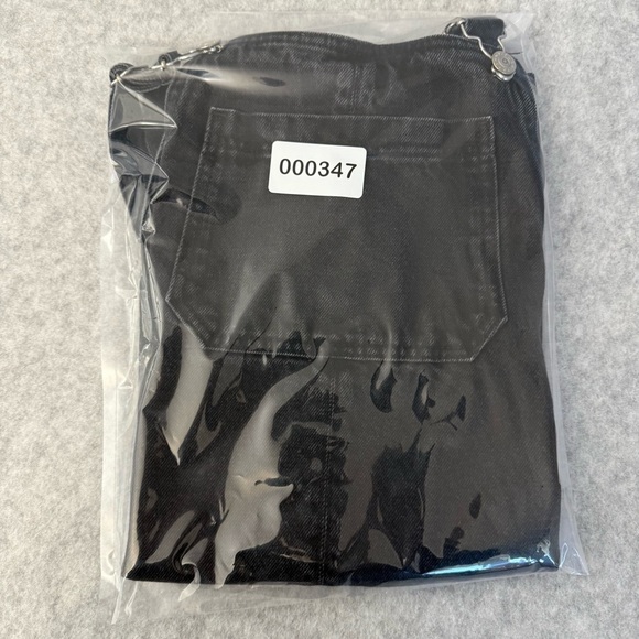 Topshop carpenter denim mini overalls dress in black size 2 - Picture 11 of 11